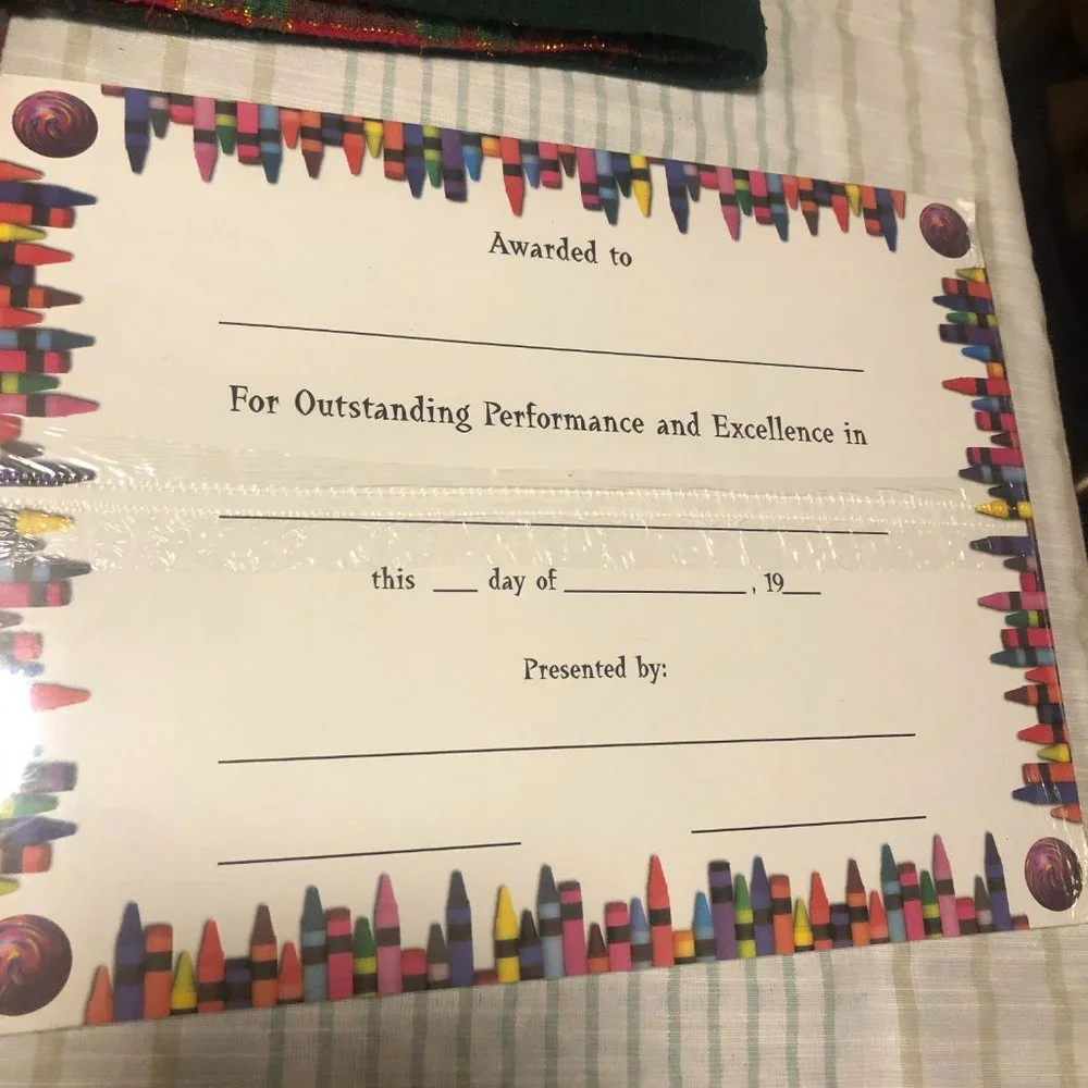 Award Print Papers, Smiley face letter head and Sticker Seals